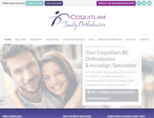 Tablet Screenshot of coquitlamfamilyorthodontics.com